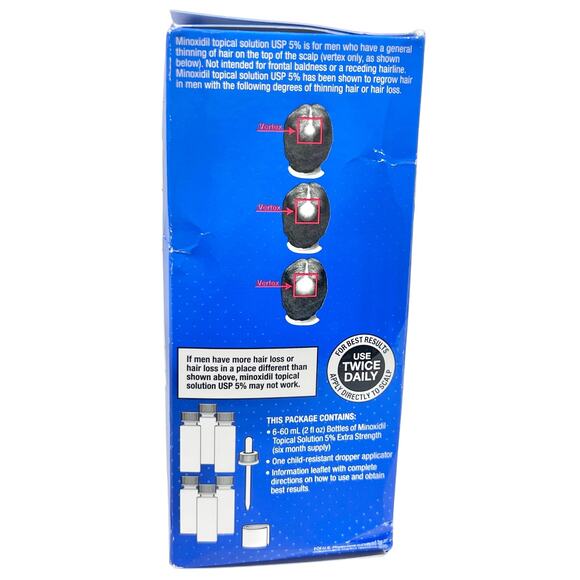 Kirkland Signature Minoxidil 5% Hair Regrowth Treatment for Men 6 Month Supply - Picture 2 of 7
